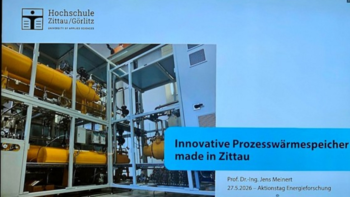 EDWENIA macht Prozesswärmespeicher als Schlüsseltechnologie für industrielle Abwärme und erneuerbare Prozessenergie sichtbar. Fotos: Lars Klitzke / HSZG